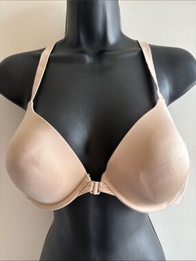 Maidenform Beige Front-Close T-Shirt  Racer Back Bra SZ 38C